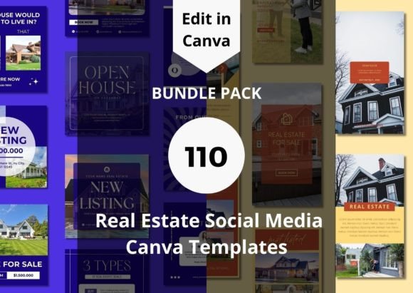 110 Real Estate Social Media Templates: Your Content Blueprint