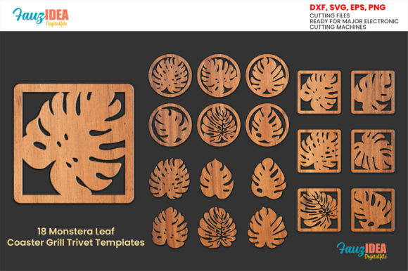 18 Monstera Leaf SVG Templates for Crafting