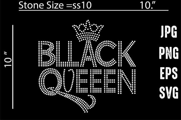 Black Queen Rhinestone Templates Design: A Versatile Creative Asset