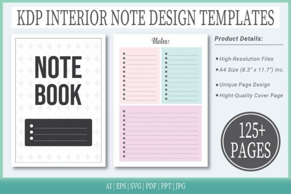 Colorful Notepad Templates: A Ready-Made KDP Interior