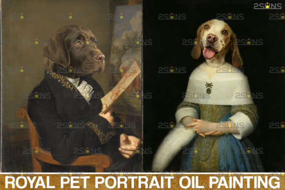 Create Regal Pet Portraits with Royal Pet Portrait Templates Vol.14