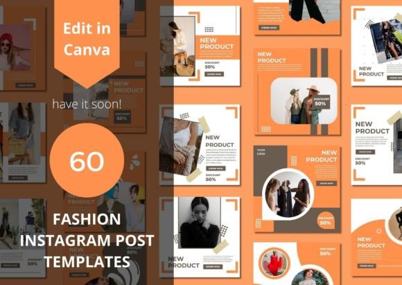 Elevate Your Brand with 60 Fashion Social Media Canva Templates