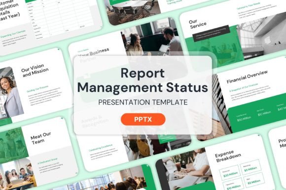 Elevate Your Data with Report Management Status - PPT Templates