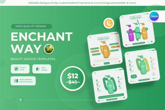 Enchant Way - Beauty Canva Templates for Modern Brands