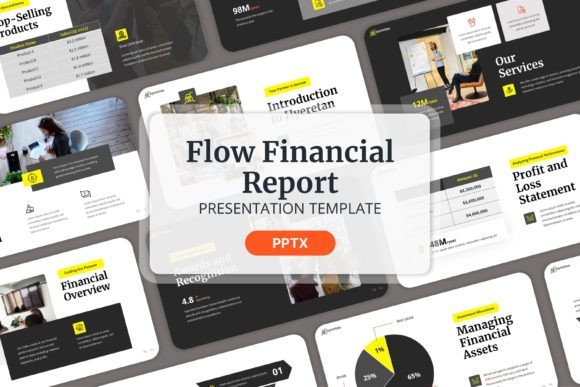 Flow Financial Report PPT Templates for Professional Impact