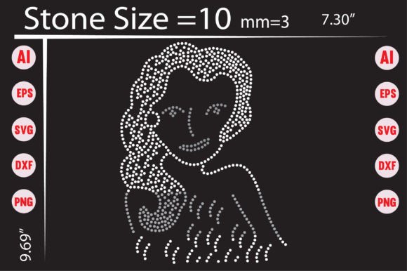 Girl Rhinestone Templates Design: Sparkle in Every Project