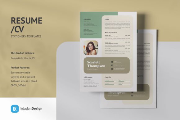 Resume / CV PSD Design Templates Vol 211: A Designer's Take