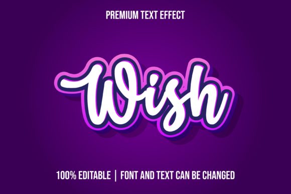 Wish Purple 3D: The Text Effect That Brings Depth to Your Design